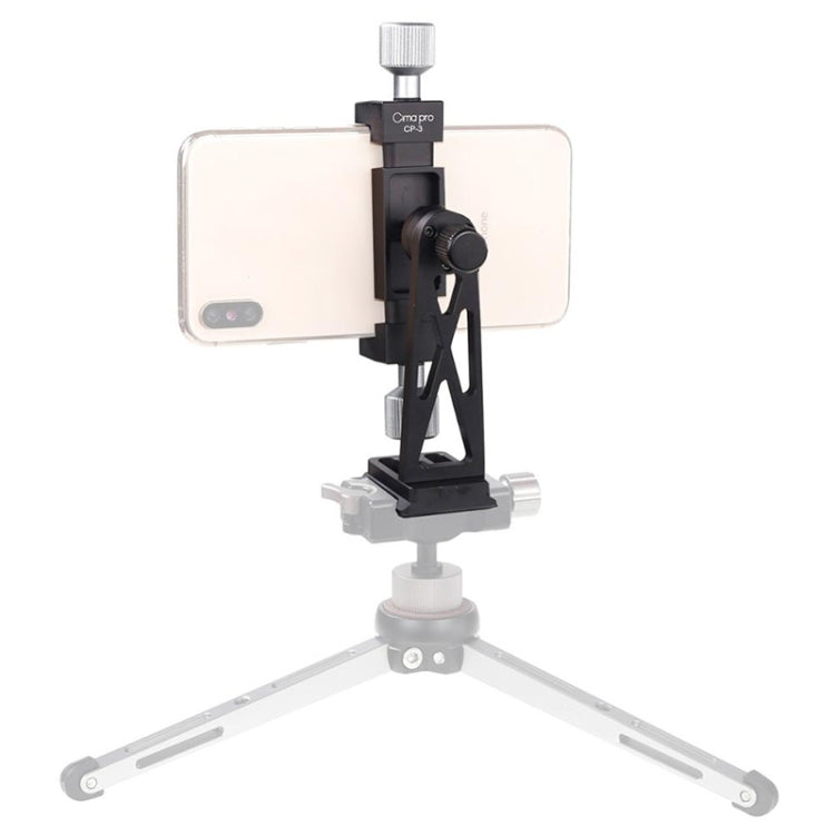 Kẹp cố định chân máy kim loại xoay CP-3 cho điện thoại livestream, phù hợp điện thoại 4.5-7.3 inch