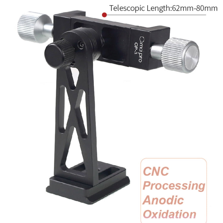 Kẹp cố định chân máy kim loại xoay CP-3 cho điện thoại livestream, phù hợp điện thoại 4.5-7.3 inch
