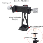 Kẹp cố định chân máy kim loại xoay CP-3 cho điện thoại livestream, phù hợp điện thoại 4.5-7.3 inch
