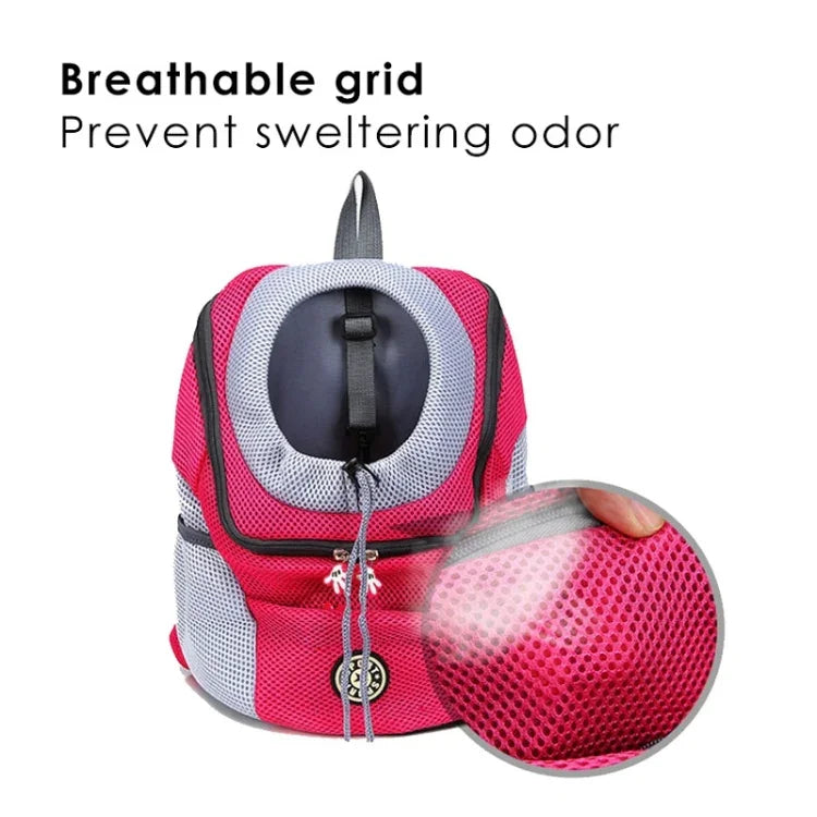 Outdoor Pet Dog Carrier Bag Front Bag Double Shoulder Portable Travel Backpack Mesh Backpack Head, S, L