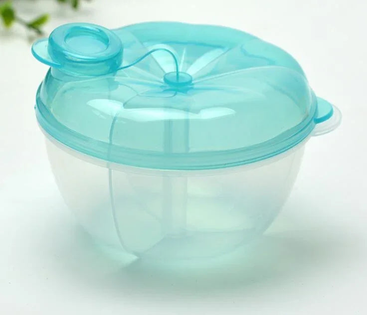 Hộp đựng sữa bột cho bé, hộp lưu trữ thức ăn, hộp đựng sữa 3 tầng chống rò rỉ, hộp lưu trữ du lịch cho trẻ nhỏ, màu xanh lá, hồng, vàng, xanh dương