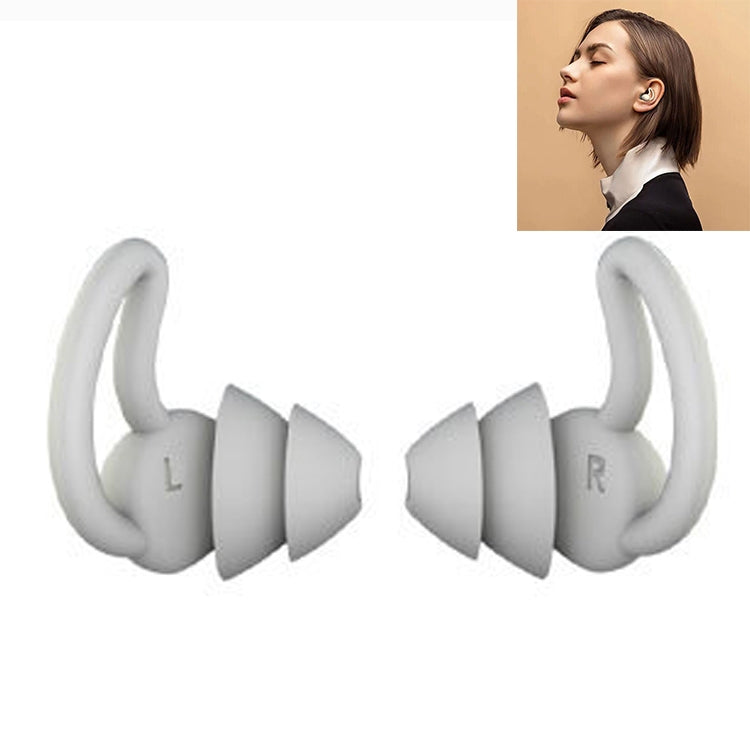 1 đôi nút tai chống rơi và giảm ồn Shark Fin Nnti, nút tai chống ồn cho ngủ, ký túc xá, giảm tiếng ồn và phòng chống ồn, màu xám (2 lớp), đen (2 lớp), xám (3 lớp), đen (3 lớp)