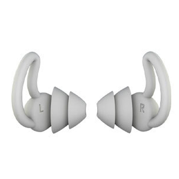 1 đôi nút tai chống rơi và giảm ồn Shark Fin Nnti, nút tai chống ồn cho ngủ, ký túc xá, giảm tiếng ồn và phòng chống ồn, màu xám (2 lớp), đen (2 lớp), xám (3 lớp), đen (3 lớp)