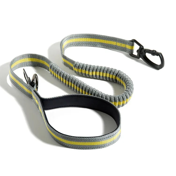 Dây kéo chó ngoài trời chống rối, Dây dắt chó bằng nylon phản quang co giãn đàn hồi, Màu vàng co giãn, Màu xanh co giãn