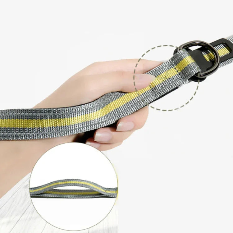 Dây kéo chó ngoài trời chống rối, Dây dắt chó bằng nylon phản quang co giãn đàn hồi, Màu vàng co giãn, Màu xanh co giãn