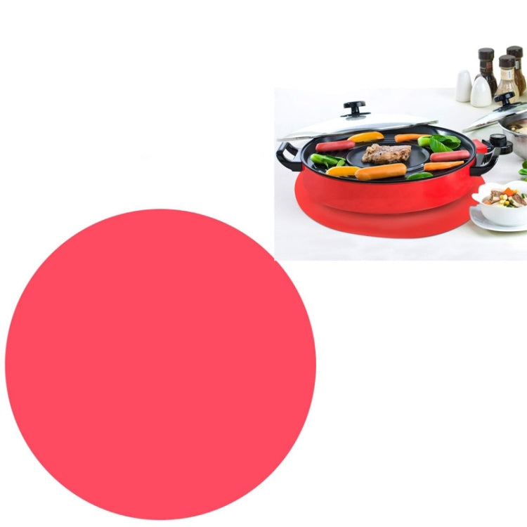 Thảm lò vi sóng silicone thực phẩm 12 inch, thảm lót silicone tròn chống trượt cách nhiệt, màu đen, đỏ, xanh dương, xanh lá, tím, xám