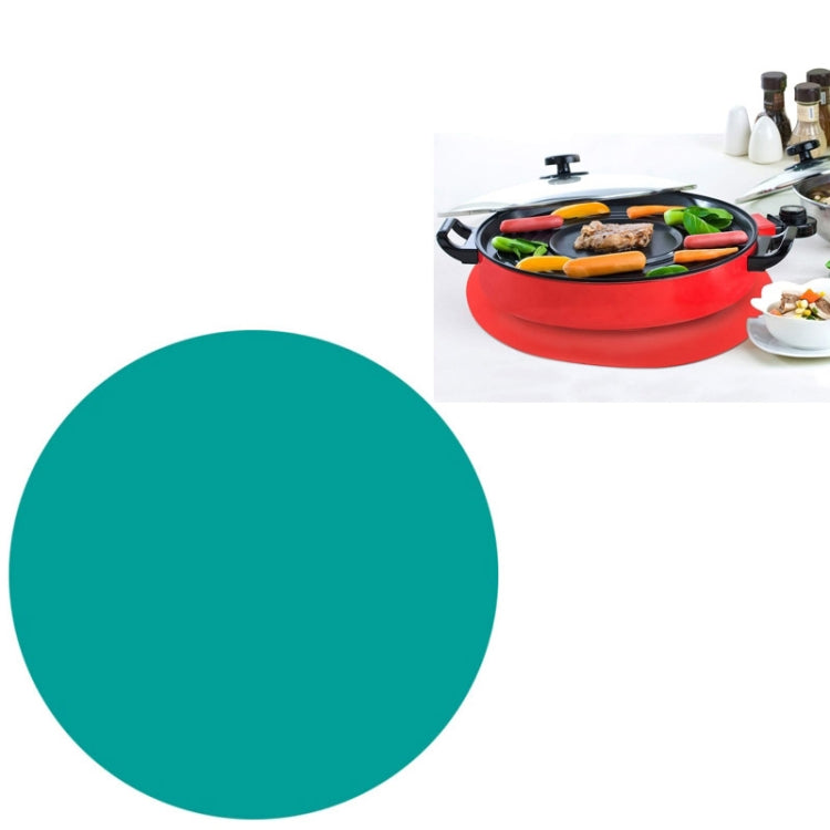 Thảm lò vi sóng silicone thực phẩm 12 inch, thảm lót silicone tròn chống trượt cách nhiệt, màu đen, đỏ, xanh dương, xanh lá, tím, xám