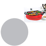 Thảm lò vi sóng silicone thực phẩm 12 inch, thảm lót silicone tròn chống trượt cách nhiệt, màu đen, đỏ, xanh dương, xanh lá, tím, xám