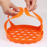 Nồi hấp trứng silicone Giỏ hấp silicone, 8 inch, 6.5 inch