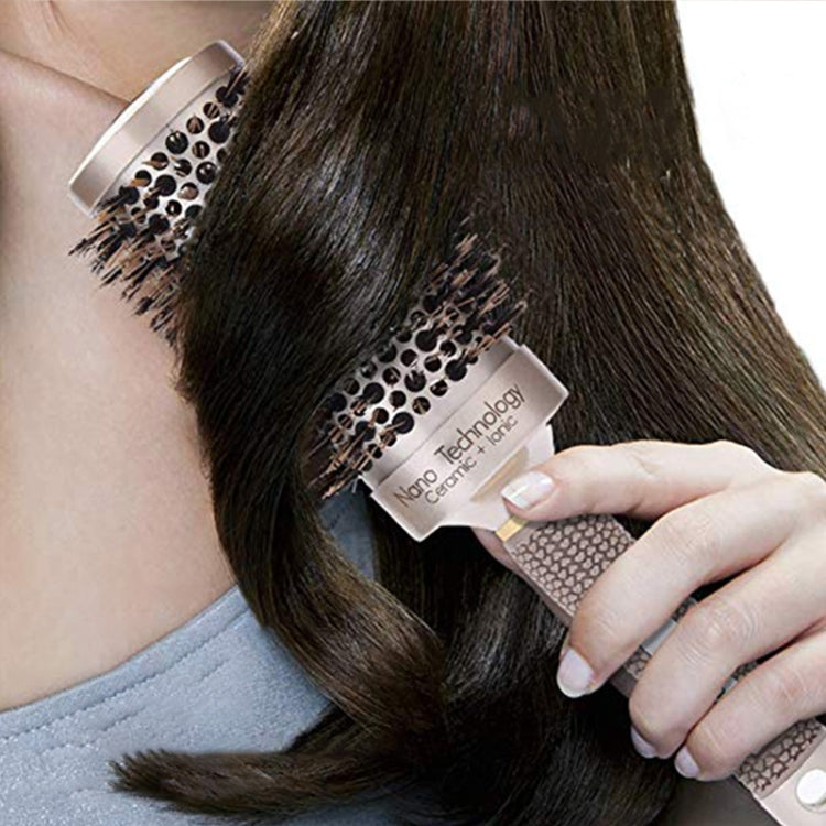 Lược tóc bằng gốm nhôm bàn chải tròn với lông nylon bàn chải tạo kiểu tóc chuyên nghiệp cho thợ cắt tóc
