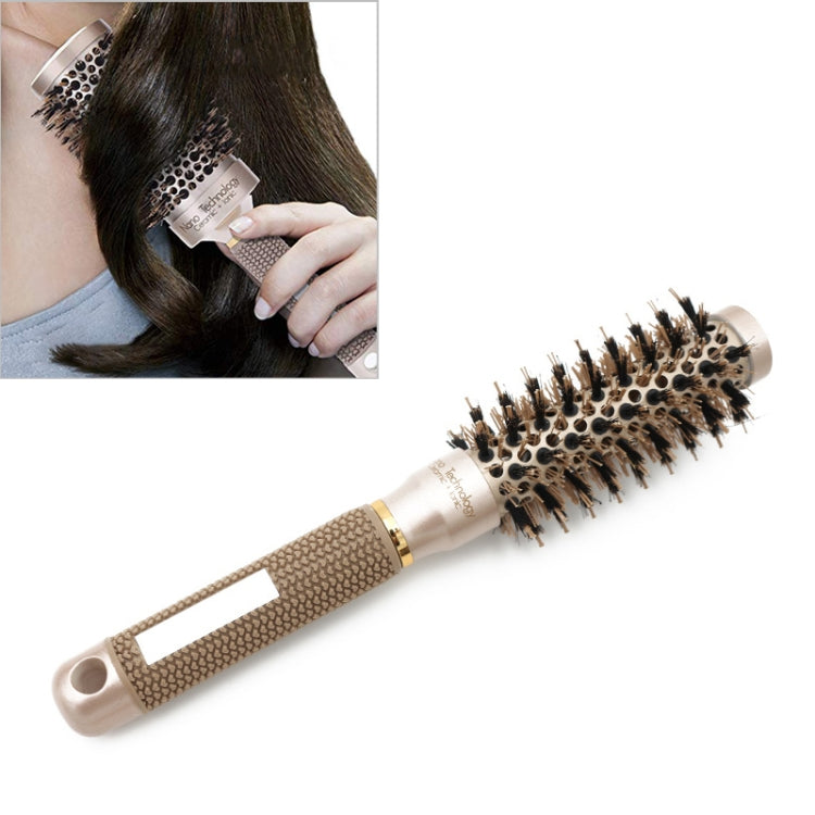 Lược tóc bằng gốm nhôm bàn chải tròn với lông nylon bàn chải tạo kiểu tóc chuyên nghiệp cho thợ cắt tóc
