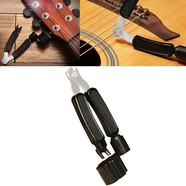 Bộ dụng cụ thay dây đàn Guitar gồm dao cắt dây, cuộn dây, kẹp ba trong một, Phụ kiện đàn Guitar