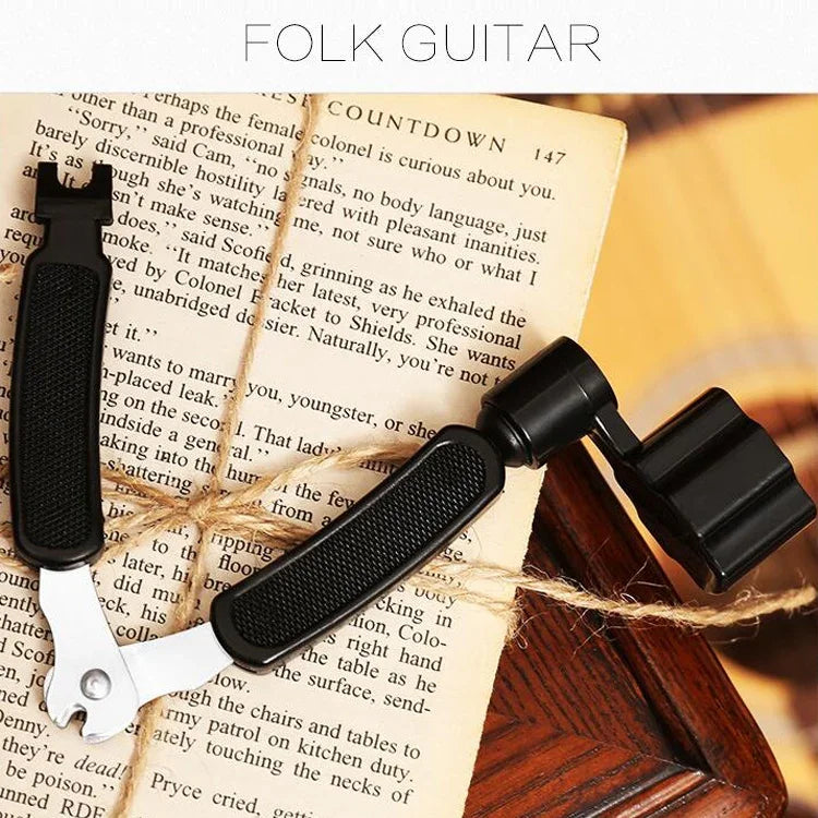Bộ dụng cụ thay dây đàn Guitar gồm dao cắt dây, cuộn dây, kẹp ba trong một, Phụ kiện đàn Guitar