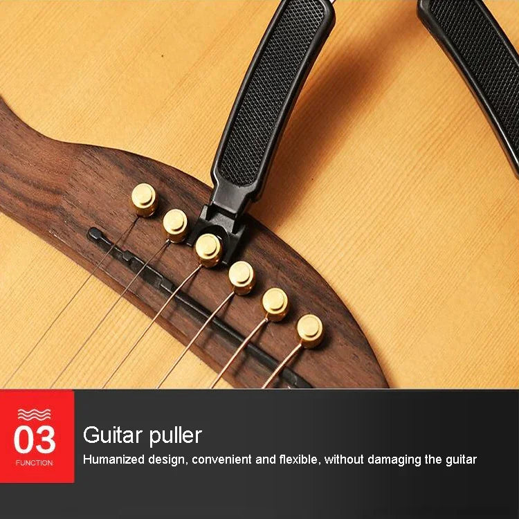 Bộ dụng cụ thay dây đàn Guitar gồm dao cắt dây, cuộn dây, kẹp ba trong một, Phụ kiện đàn Guitar