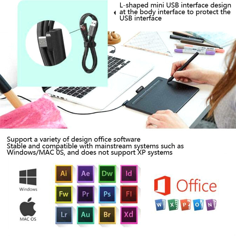 Bảng vẽ Wacom CTL-4100 Intuos, bảng vẽ máy tính vẽ tay, bảng viết tay, CTL-4100