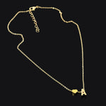 Fashion Tiny Dainty Heart Initial Necklace Personalized Letter Necklace Name Jewelry for women accessories girlfriend gift, S