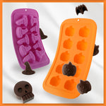 Bộ khuôn nướng hoạt hình Halloween, khuôn socola, hình đầu lâu, hình đầu bí ngô, hình dơi