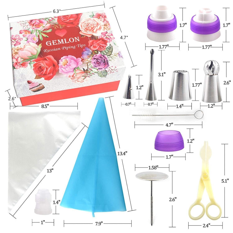 Bộ 88 đầu trang trí bánh, bộ trang trí bánh và đồ trang sức, 88 cái/bộ