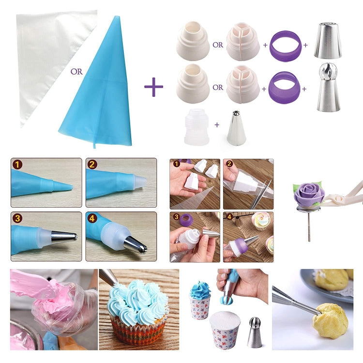 Bộ 88 đầu trang trí bánh, bộ trang trí bánh và đồ trang sức, 88 cái/bộ