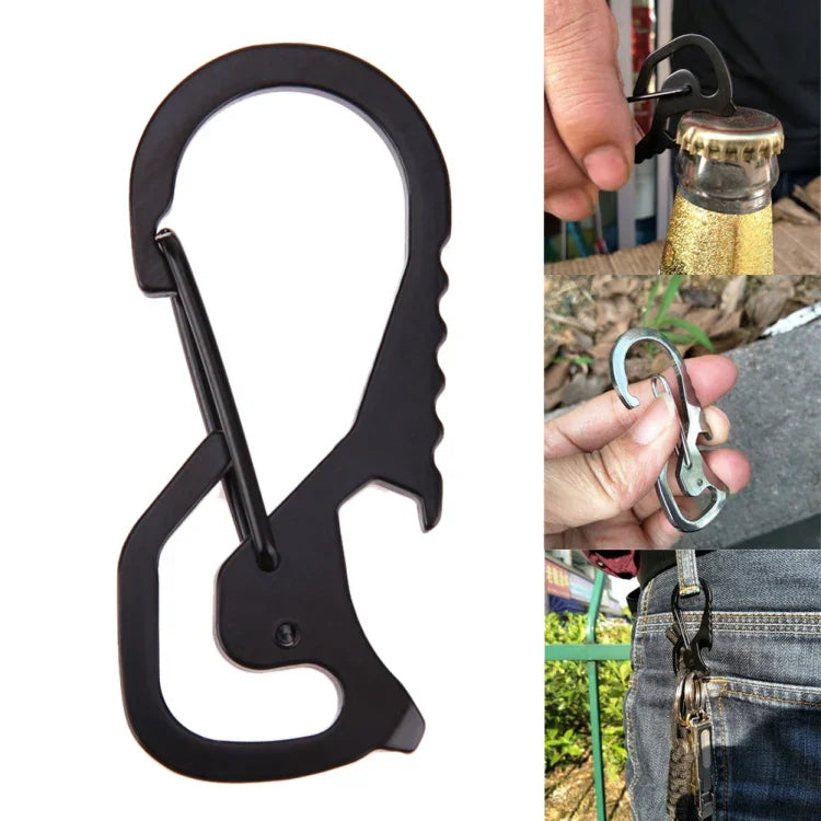 Dụng cụ ngoài trời Móc khóa carabiner, tua vít lục giác, mở nắp chai, vòng móc chìa khóa, phụ kiện leo núi