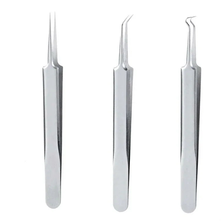 Bộ 5 cái kim nặn mụn bằng thép không gỉ, kẹp mụn, dụng cụ nặn mụn đầu đen 5 trong 1