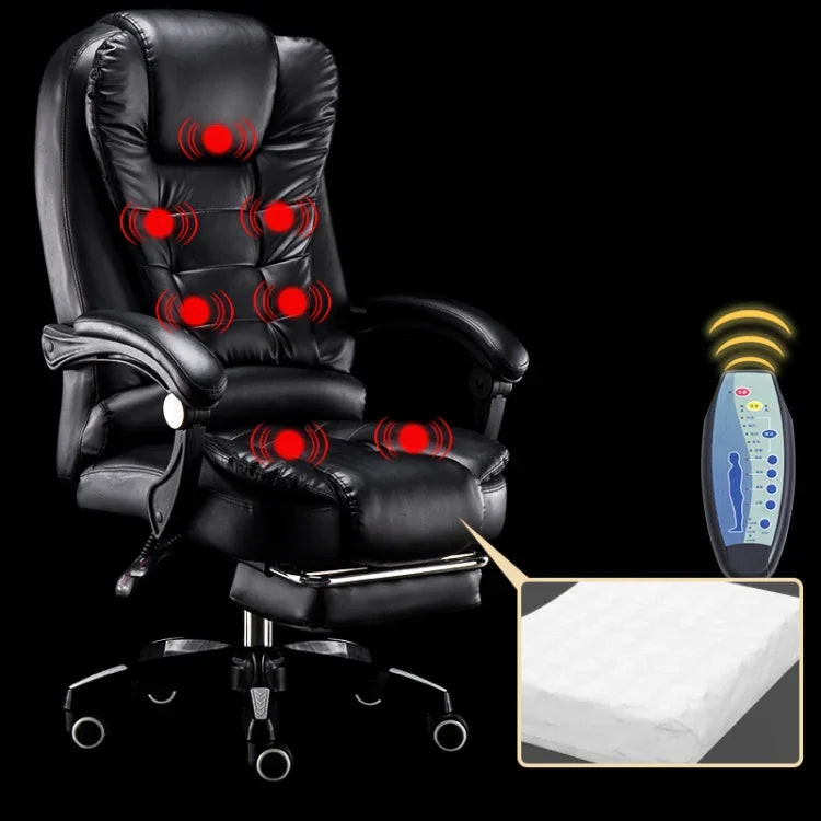 Ghế xoay nâng hiện đại tối giản, ghế lười chơi game văn phòng có chân thép và massage