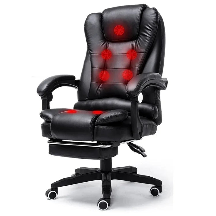 Ghế xoay nâng hiện đại tối giản, ghế lười chơi game văn phòng có chân thép và massage