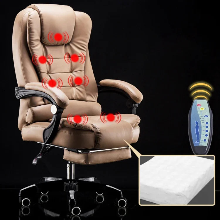 Ghế xoay nâng hiện đại tối giản, ghế lười chơi game văn phòng có chân thép và massage
