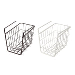 Giá để đồ tủ quần áo dưới vách ngăn, giỏ treo lưu trữ, màu đen, trắng