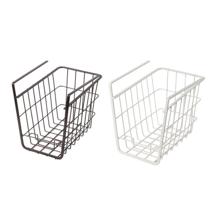 Giá để đồ tủ quần áo dưới vách ngăn, giỏ treo lưu trữ, màu đen, trắng