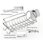 Giá để vòi inox, giá lưu trữ bồn rửa bếp có lỗ, giá để giẻ, bọt biển, loại A, loại B, loại C