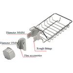 Giá để vòi inox, giá lưu trữ bồn rửa bếp có lỗ, giá để giẻ, bọt biển, loại A, loại B, loại C