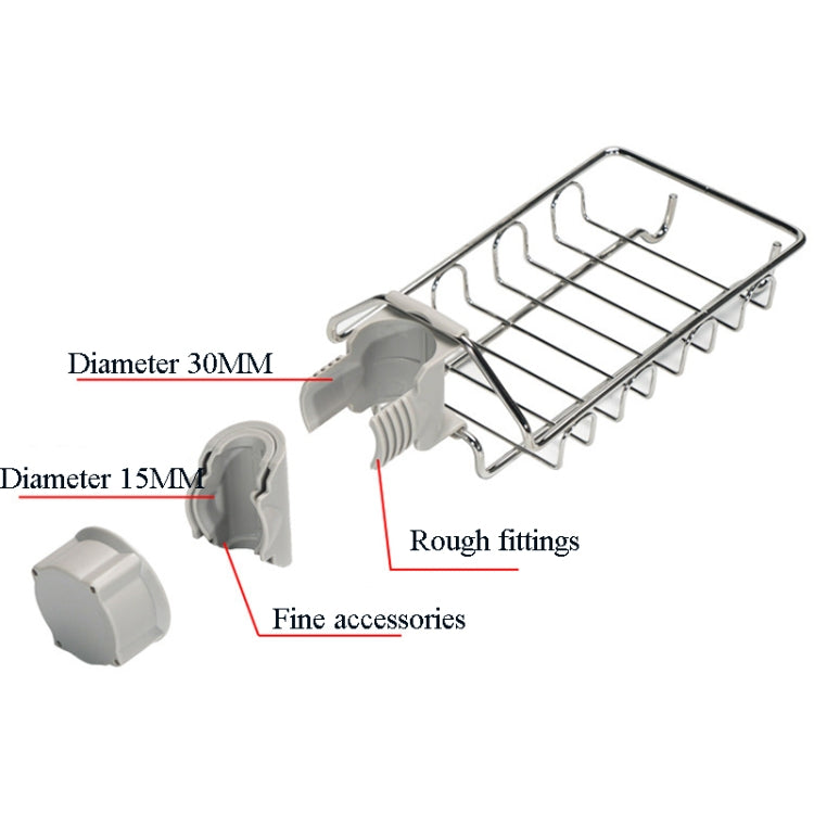 Giá để vòi inox, giá lưu trữ bồn rửa bếp có lỗ, giá để giẻ, bọt biển, loại A, loại B, loại C