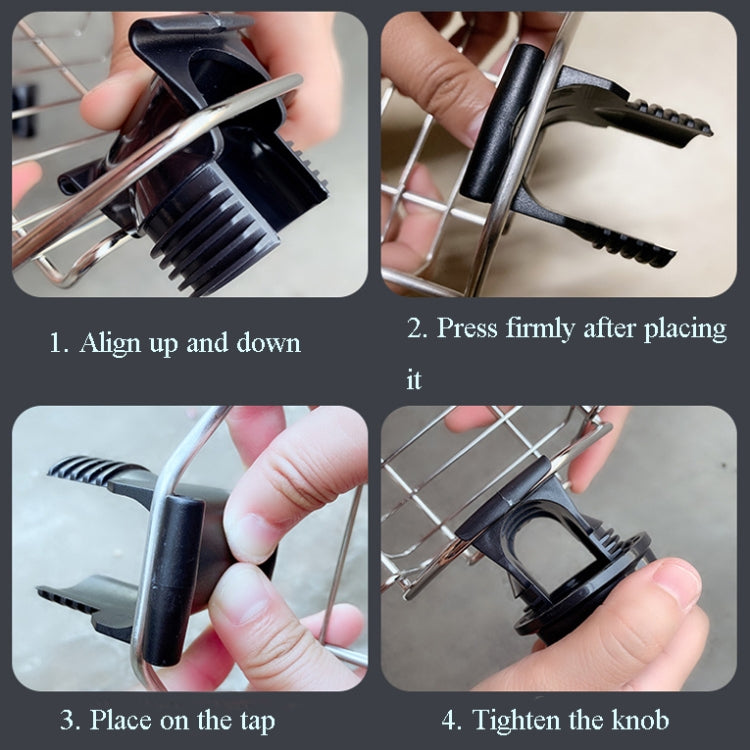 Giá để vòi inox, giá lưu trữ bồn rửa bếp có lỗ, giá để giẻ, bọt biển, loại A, loại B, loại C