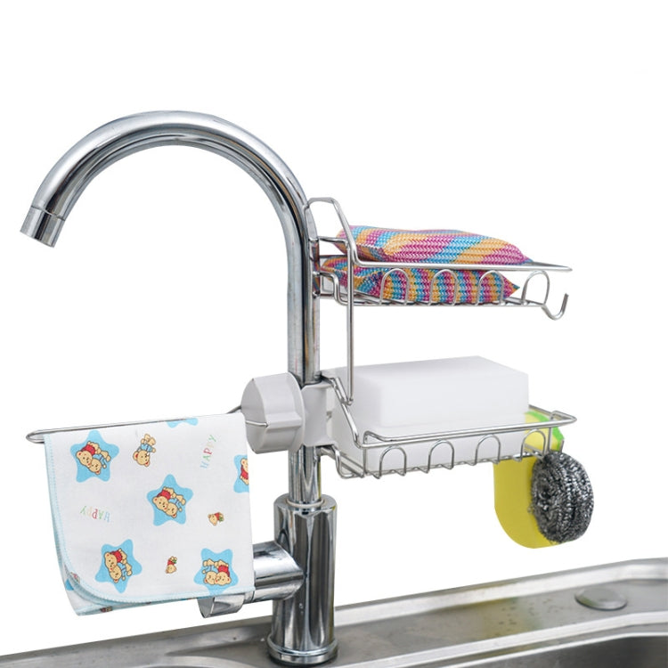 Giá để vòi inox, giá lưu trữ bồn rửa bếp có lỗ, giá để giẻ, bọt biển, loại A, loại B, loại C