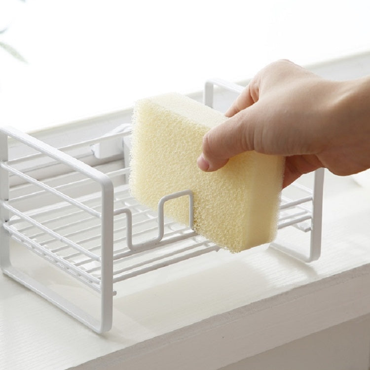 Giá để đồ rửa chén bằng sắt, giá đựng xà phòng và khăn lau, giá để đồ rửa chén nhà bếp