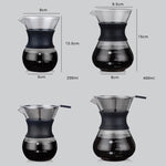 Máy pha cà phê chịu nhiệt cao, 200ml có lọc, 400ml có lọc, 200ml không lọc, 400ml không lọc