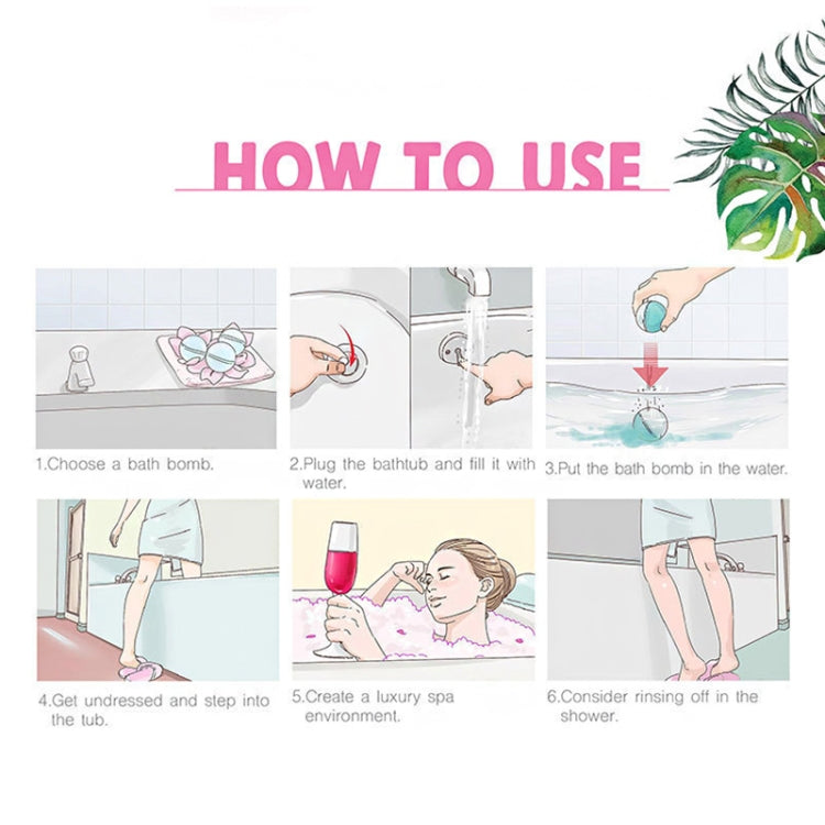 3 viên bom tắm bọt tự nhiên 10g, muối tắm, tinh dầu tắm, màu xanh lá, xanh dương, tím, đỏ, vàng, hồng
