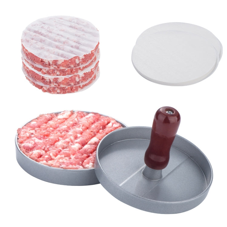 Khuôn ép thịt làm bánh burger, 1 cái tay cầm màu nâu