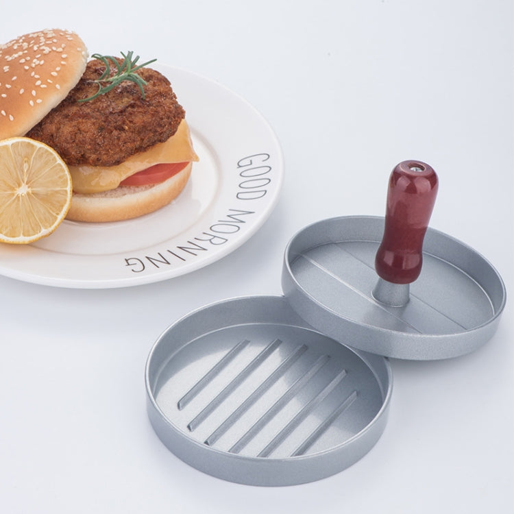 Khuôn ép thịt làm bánh burger, 1 cái tay cầm màu nâu