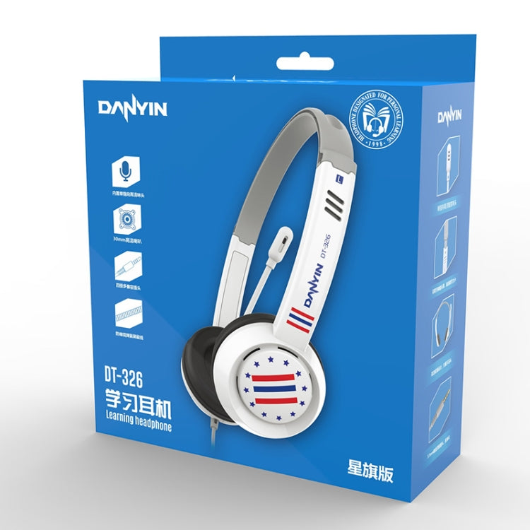 Tai nghe có dây gắn đầu DANYIN DT326 cho máy tính để bàn học sinh, có Microphone, Chiều dài dây: 1.8m, DT326 3.5mm hai lỗ trắng, DT326 3.5mm hai lỗ đen, DT326 một lỗ bốn cấp trắng, DT326 một lỗ bốn cấp đen