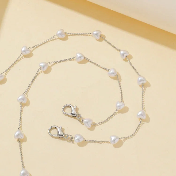 Dây đeo khẩu trang Love Pearl chống mất, dây đeo cổ treo kính, dây Love Pearl
