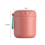 Cốc súp inox, hộp đựng súp, hộp cơm giữ nhiệt di động, màu đỏ, xanh lá