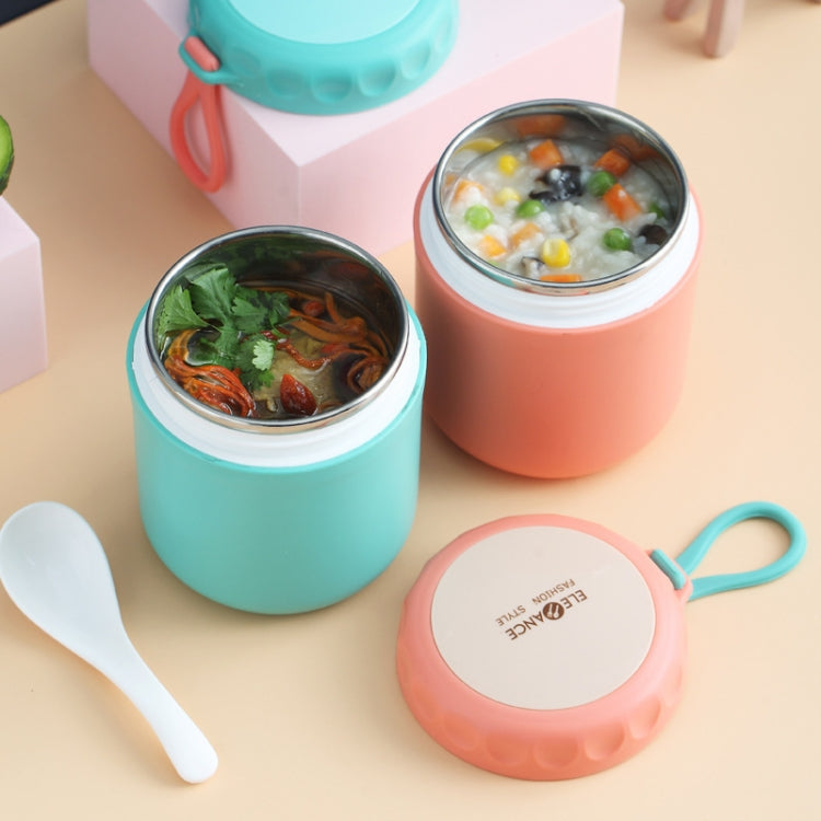 Cốc súp inox, hộp đựng súp, hộp cơm giữ nhiệt di động, màu đỏ, xanh lá