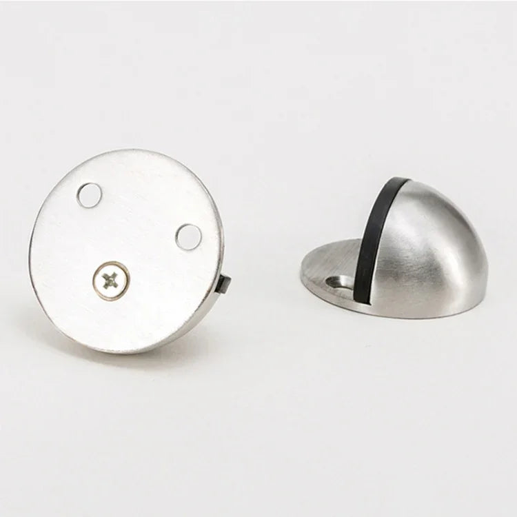 2 cái/gói Chặn Cửa Thép Không Gỉ Không Cần Khoan Lắp Phụ Kiện Tủ Trên Cửa, Chặn Cửa Không Cần Khoan
