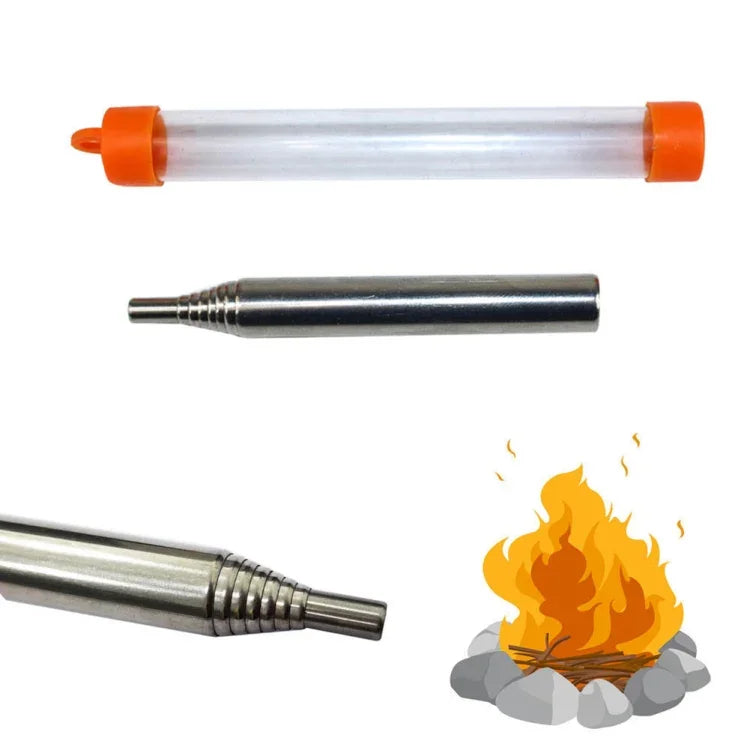 Ống thổi lửa sinh tồn cắm trại khẩn cấp, ống thổi lửa thu gọn, 8 đoạn