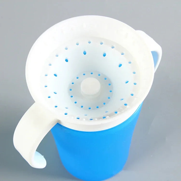 360 Degrees Rotated Baby Learning Drinking Cup With Double Handle Flip
