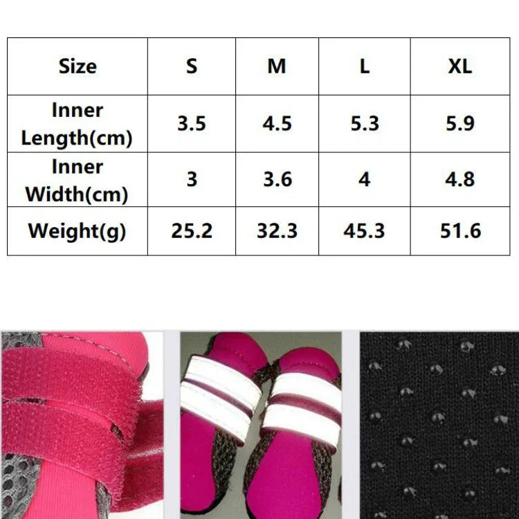 Giày Thú Cưng 4 Trong 1 Giày Đi Bộ Cho Chó Nhỏ, S, M, L, XL