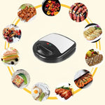 Máy làm bánh sandwich 3 trong 1, Máy làm bánh waffle đa chức năng, Máy làm bánh Panini cho bữa sáng, Phích cắm EU