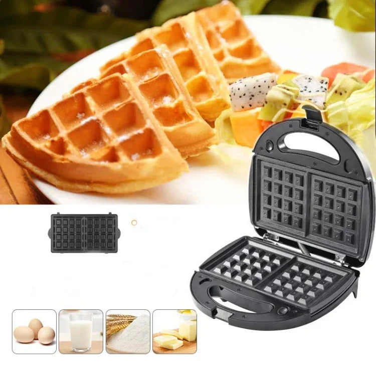 Máy làm bánh sandwich 3 trong 1, Máy làm bánh waffle đa chức năng, Máy làm bánh Panini cho bữa sáng, Phích cắm EU